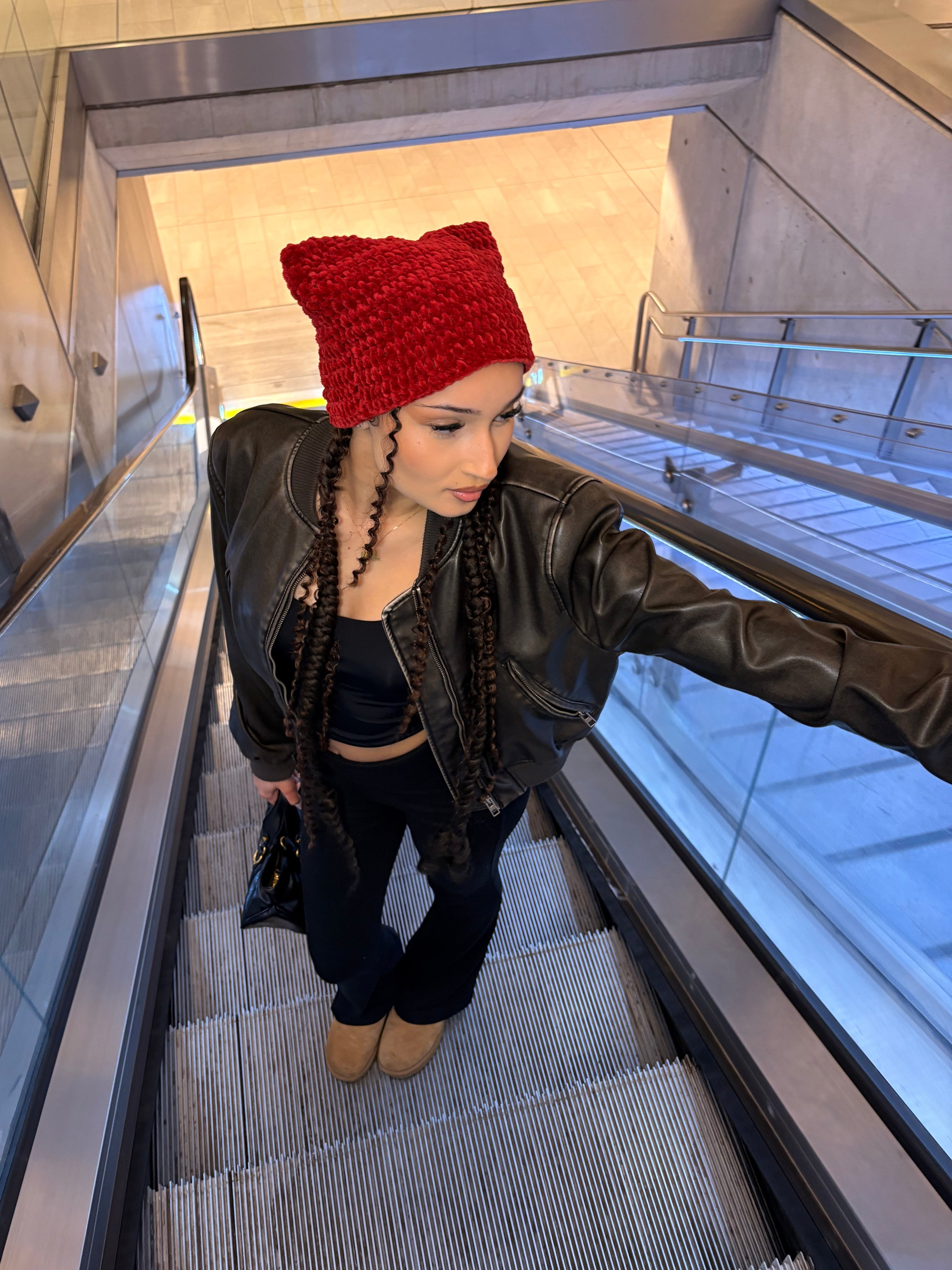 Street Cat Beanie – Terracotta